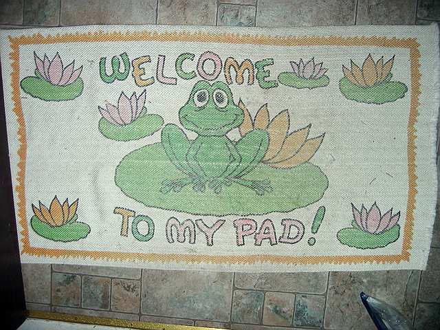 The doormat at my mother's house.