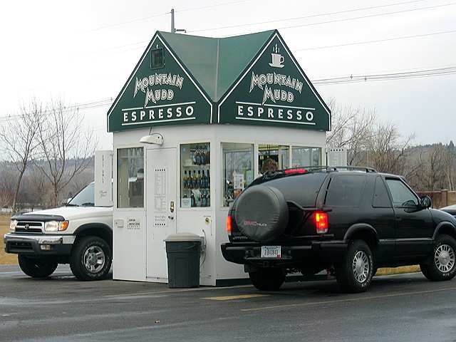 A drive-thru espresso stand in Billings, Montana.