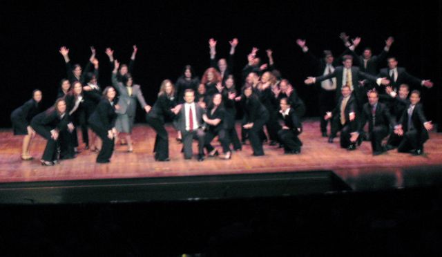 The cast of the GW Law Revue strikes a pose.