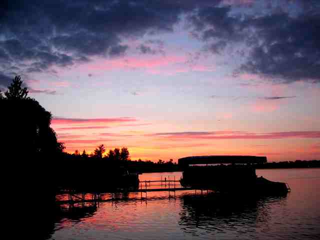 Sunrise over the lake.