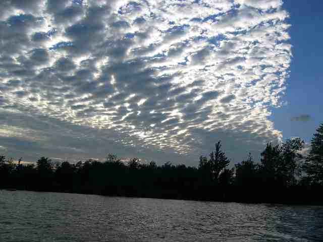 Sunset over the lake