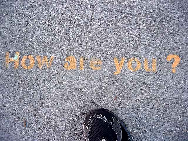 Sidewalk graffiti