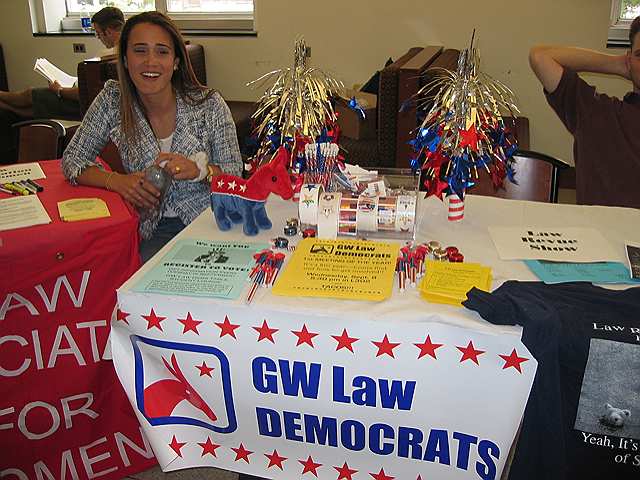 GW Law Democrats info table