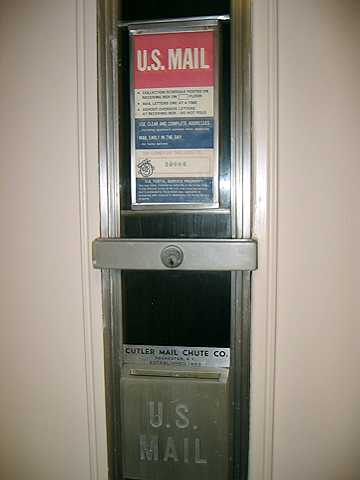 An old mail chute in a K Street office building.