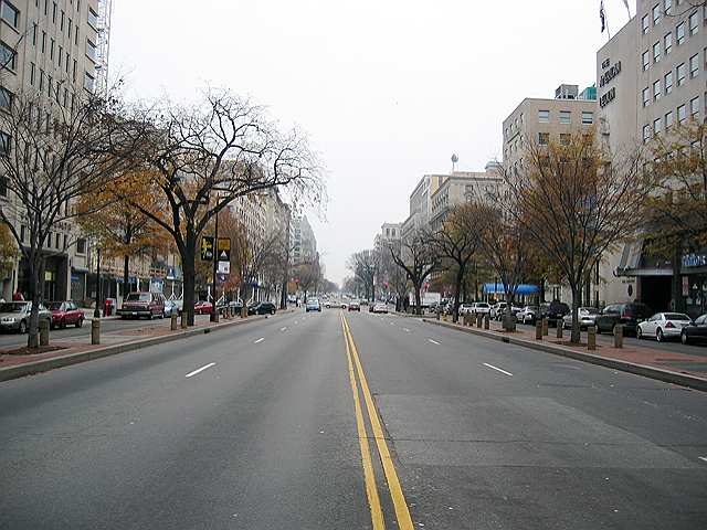 K Street looking westerly toward Georgetown.