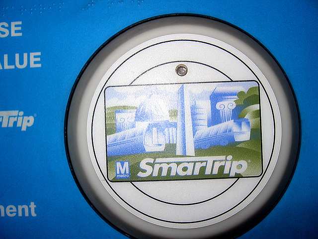 The magic swipe spot that allows you to charge up your SmarTrip card.