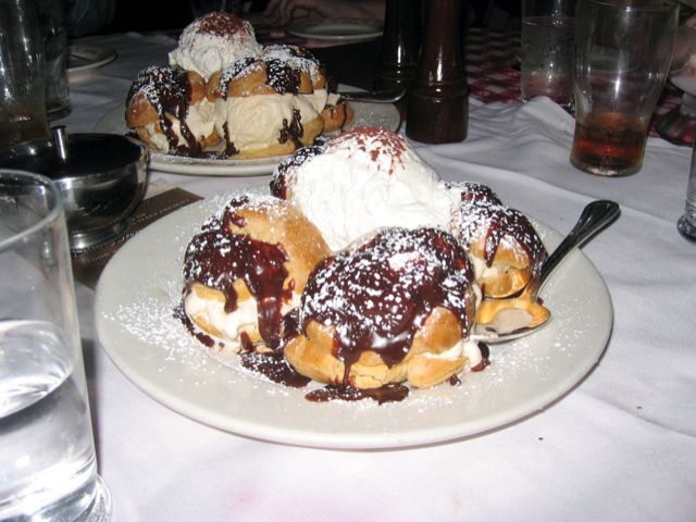 A heaping plate of profiteroles topped off our dining experience at Maggiano's last week.