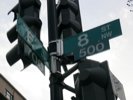 Street sign at the corner of 8th and E.