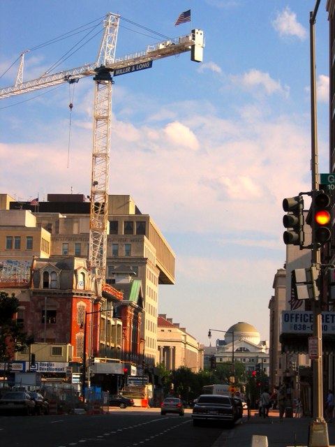 A view down 8th St. (I think) toward the National Gallery of Art.