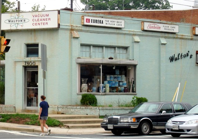 An old vacuum cleaner store in Bethesda sports a very cool sign.