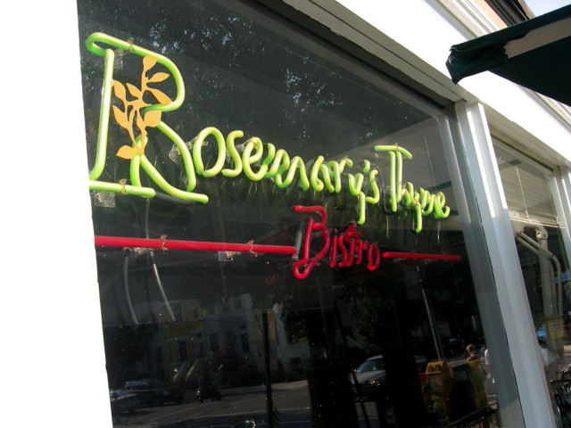 Rosemary's Thyme restaurant at 18th and S.