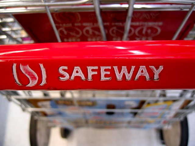 Staring at my cart while waiting in line at the swamped Safeway.