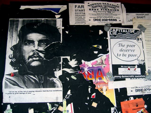 A section of the bulletin-board kiosk thingy around the corner of 18th and Columbia in Adams Morgan.