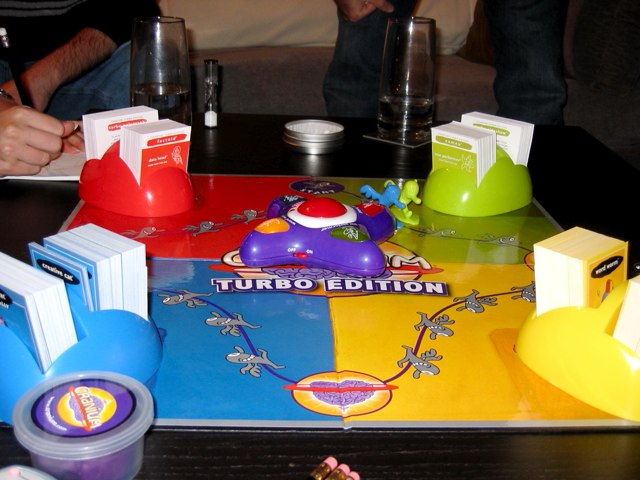 Playing the Turbo Cranium at a friend's house last weekend.