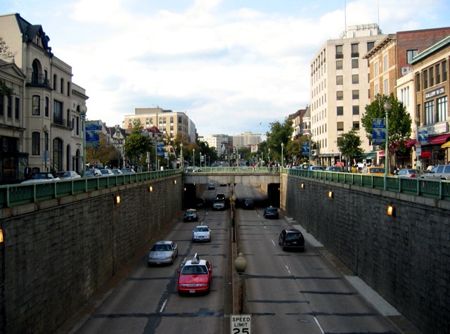 Looking up Connecticut Ave. from Dupont Circle.