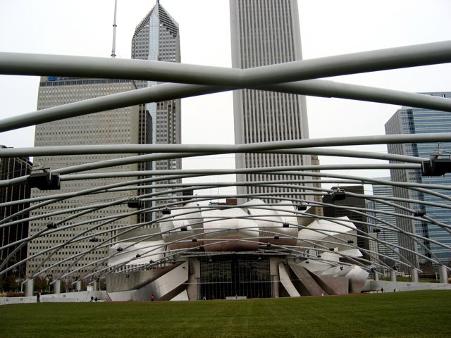 The other cool work of art in the park near the bean in Chicago.