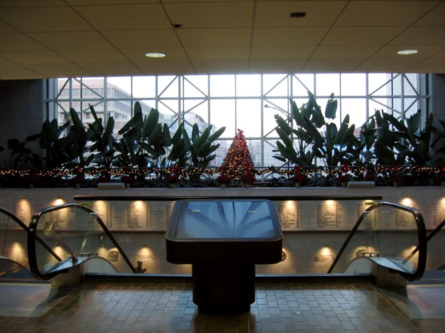 Looking North from the top of the 4th floor escalators at D.C. Suprior Court.