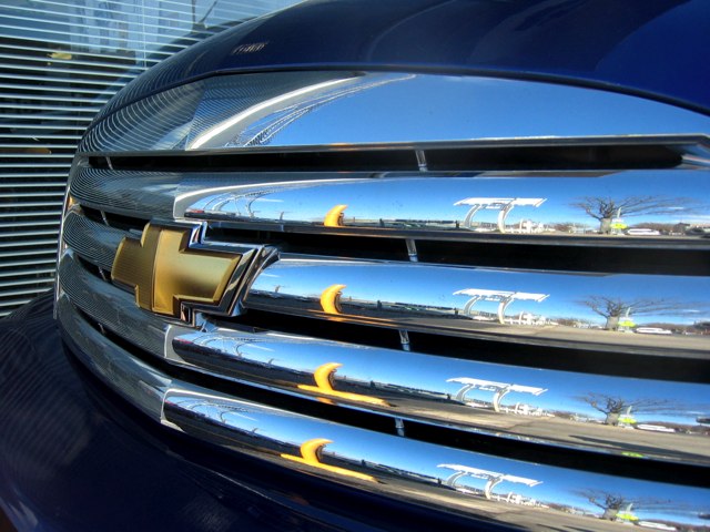 The front grille on the Chevy HHR.