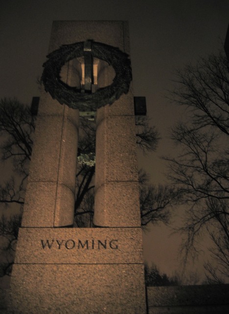 The Wyoming wreath at the World War II Memorial.