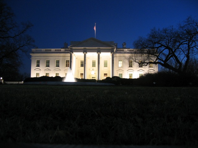 The White House a few nights ago.