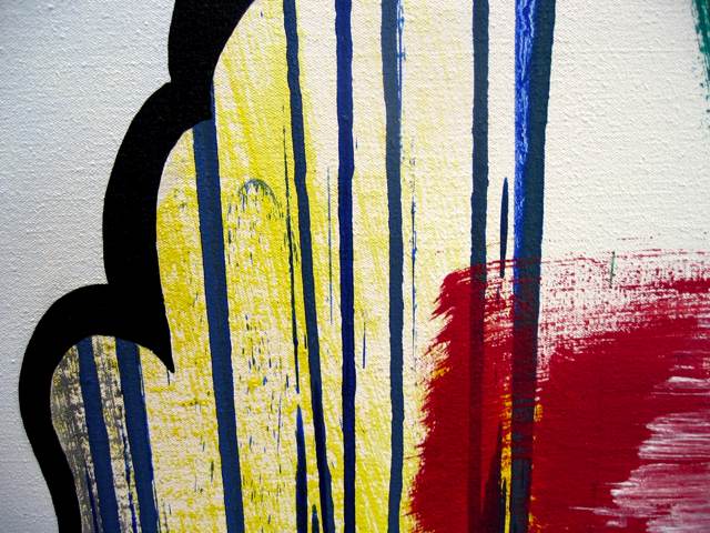 A closeup of Lichtenstein's brushstrokes.