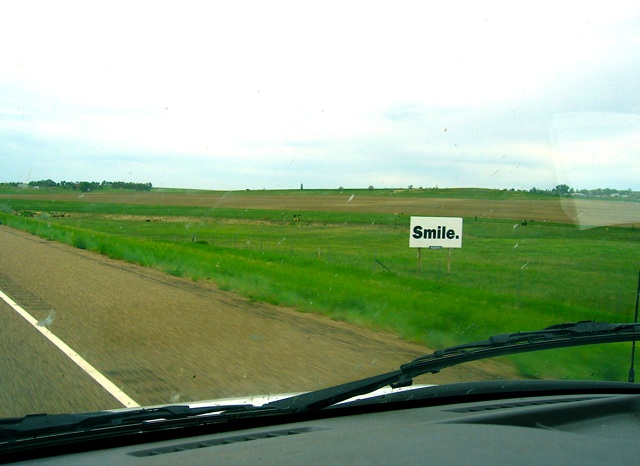 A sign on I-94 just inside Montanas eastern border.