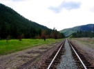 The view down the tracks toward Missoula.