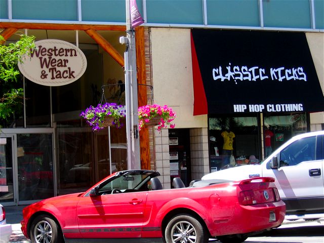 Two storefronts side-by-side in downtown Billings, MT.