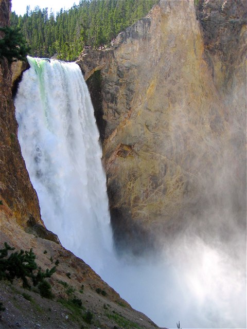 The lower falls in the Grand Canyon of the Yellowstone.