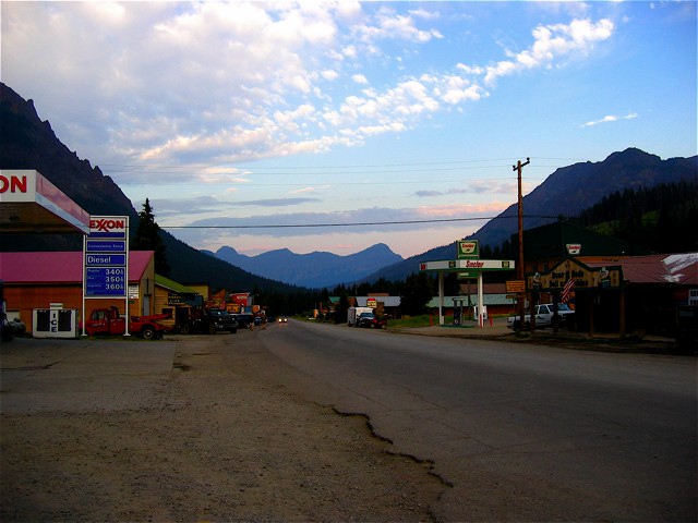 The view down main street toward Yellowstone.