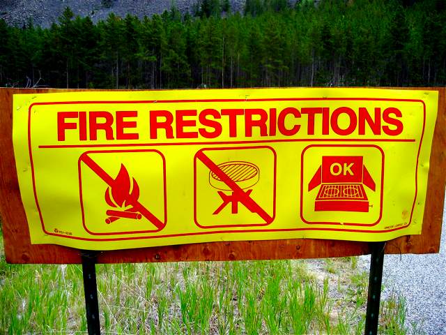 A sign in the mountains above Red Lodge.