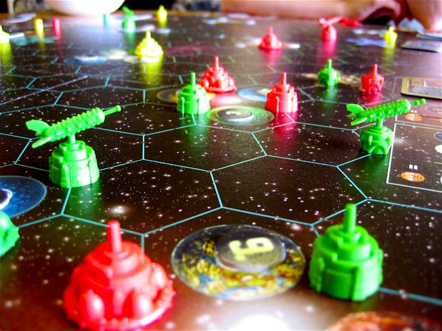 The board for our new game, Starfarers of Catan.