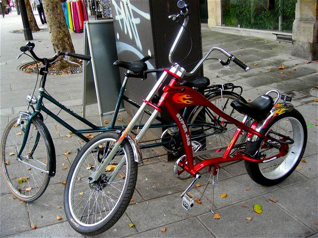 Bikes seen on the streets of Paris.