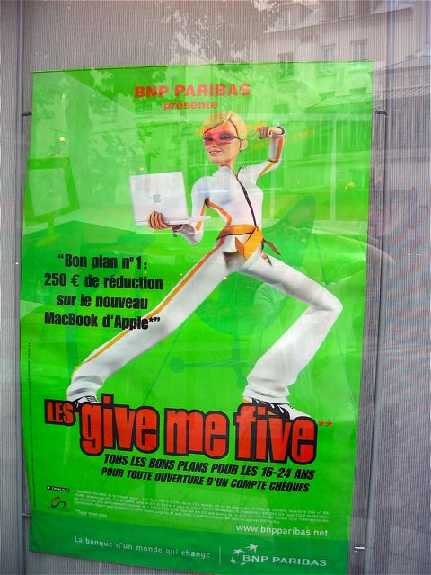 An ad at a Paris bus stop.