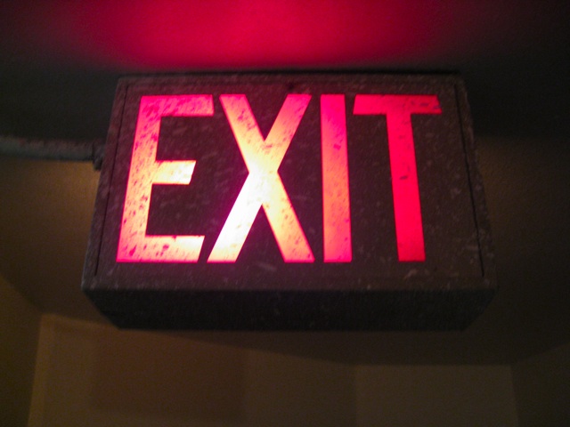 Exit sign in our old house