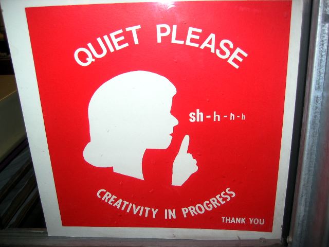 Quiet Please -- creativity in progress at the Torpedo Factory